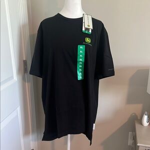 John Deere Black Short Sleeve Tee Essential Crew Neck